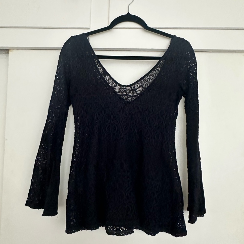 Black Lace Women's Top